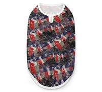 Ea-gles Splatter USA Cute Printed Dog Shirt Clothes Lightweight Sleeveless Pet Tank Top for Small Medium Large Pets