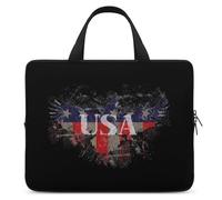 Ea-gles Splatter USA Funny Laptop Sleeve Case with Carry Handle Waterproof Protective Computer Cover 10-17 Inch