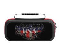 Ea-gles Splatter USA Portable Carrying Case Compatible with Switch Lightweight Protective Travel Cases