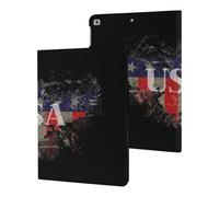 Ea-gles Splatter USA Printed Tablet Cases Compatible with iPad Series Slim Trifold Stand Protective Cover