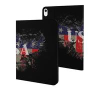 Ea-gles Splatter USA Printed Tablet Cases Compatible with iPad Series Slim Trifold Stand Protective Cover