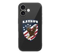 Ea-gles U.s. Flag Cell Phone Case Compatible with iPhone 17/17 Air/17 Pro/17 Pro Max Glass Back Protective Shell