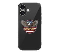 Ea-gles U.S. Flag Cell Phone Case Compatible with iPhone 17/17 Air/17 Pro/17 Pro Max Glass Back Protective Shell