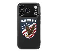 Ea-gles U.s. Flag Cell Phone Case Compatible with iPhone 17/17 Air/17 Pro/17 Pro Max Glass Back Protective Shell
