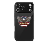Ea-gles U.S. Flag Cell Phone Case Compatible with iPhone 17/17 Air/17 Pro/17 Pro Max Glass Back Protective Shell