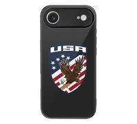 Ea-gles U.s. Flag Cell Phone Case Compatible with iPhone 17/17 Air/17 Pro/17 Pro Max Glass Back Protective Shell