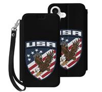 Ea-gles U.s. Flag Cell Phone Front Flip Case Compatible with iPhone 17/17 Air/17 Pro/17 Pro Max Soft Protective Shell