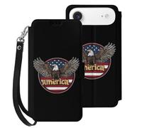 Ea-gles U.S. Flag Cell Phone Front Flip Case Compatible with iPhone 17/17 Air/17 Pro/17 Pro Max Soft Protective Shell