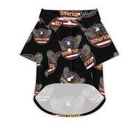 Ea-gles U.S. Flag Dog Shirts Summer Pet Clothes Comfort T-Shirts Short Sleeveless Top for Cats Dogs L