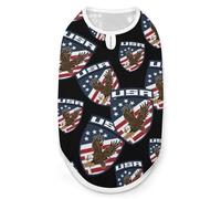 Ea-gles U.s. Flag Dog Shirts Summer Pet Clothes Comfort T-Shirts Vest Sleeveless Tank Top for Cats Dogs S