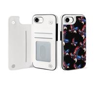 Ea-gles U.S. Flag Glitter Phone Case Compatible with iPhone 16/16 Plus/16 Pro/16 Pro Max/ 16 E/16 SE4 Flip Protective Cover with Card Holder
