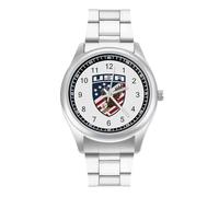 Ea-gles U.s. Flag Men's Wrist Watches Stainless Steel Strap Minimalist Business Quartz Watch for Daily Wear
