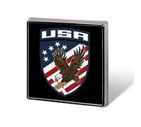 Ea-gles U.s. Flag Novelty Brooches & Pins Square Personalised Metal Lapel Badge with Butterfly Clutch Clasp