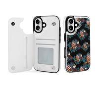 Ea-gles U.S. Flag Phone Case Compatible with iPhone 16/16 Plus/16 Pro/16 Pro Max/ 16 E/16 SE4 Flip Protective Cover with Card Holder