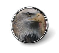 Ea-gles U.S. Flag Round Lapel Pin Button Brooch Pins Badge for Clothing Jewelry Accessories