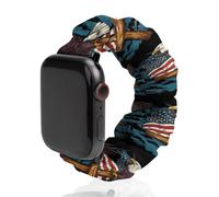 Ea-gles U.S. Flag Watch Band Compatible with IWatch Bands Series 6 5 4 3 2 1 Elastic Replacement Wristband