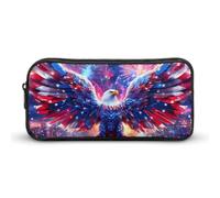 Ea-gles US 4th of July Pen Case Pencil Pouch Makeup Bag