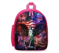 Ea-gles Wings Firework U.S. Flag Funny Laptop Backpack Cute Rucksack Casual Travel Daypack Lightweight Bookbag Gift for Men Women