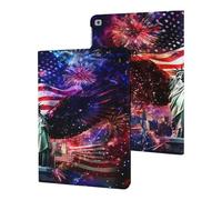Ea-gles Wings Firework U.S. Flag Printed Tablet Cases Compatible with iPad Series Slim Trifold Stand Protective Cover