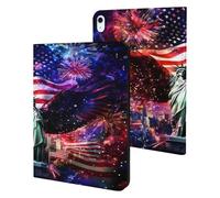 Ea-gles Wings Firework U.S. Flag Printed Tablet Cases Compatible with iPad Series Slim Trifold Stand Protective Cover