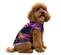 Ea-gles Wings Firework U.S. Flag Summer Dog Tank Top Vest Breathable Cooling Jacket Sleeveless Pet T-Shirt for Small Medium Pets