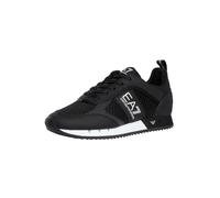 EA7 Athletic Logo Mesh Trainers, Black/White - 6 UK