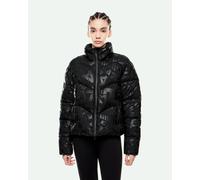 EA7 Bomber Winter Hooded Jacket Pure Black Women - M