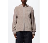 EA7 Chenille and Velvet Zip-Up Hoodie with Embroidered Logo - Size: L - female