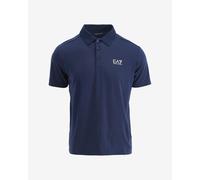 EA7 Classic Logo Short Sleeve Polo Shirt Navy Blue - M