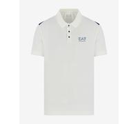 EA7 Contrast Logo Polo short sleeve pure white - M