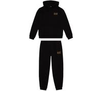 EA7 Core Identity Cotton Blend Boys Tracksuit Size: UK 12, Colour: Black