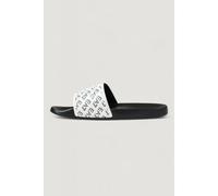EA7 | Emporio Armani 0109 AF15125 Repeat Logo Flip Flop Sliders - Black/White