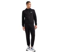 Train Core Zip Hoodie Tracksuit Black L