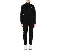 EA7 Emporio Armani Black Sports Set with Reflective Details, Zip Up Jacket and Trousers, Modern Design, Black/White, L