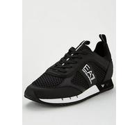 EA7 Emporio Armani Black & White Laces Trainers - Black/White, Black, Size 6, Men Black