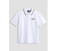 EA7 Emporio Armani Boys Train Core Id Short Sleeve Pique Polo Shirt, White, Size 10 Years White