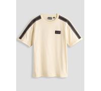EA7 Emporio Armani Boys Train Logo Series Tape Short Sleeve T-Shirt, Cream, Size 10 Years Cream