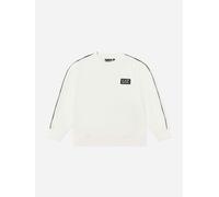 EA7 Emporio Armani Boys Train Logo Tape Sweatshirt in Ivory - Ivory - 16 Yrs