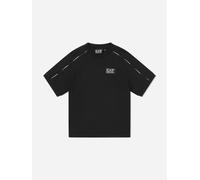EA7 Emporio Armani Boys Train Logo Tape T-Shirt in Black - Black - 10 Yrs