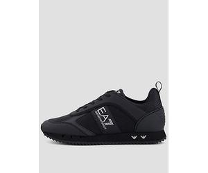 EA7 Emporio Armani Carbon Nubuck Trainers, Black, Size 6, Men Black
