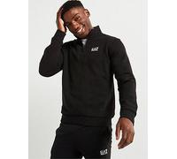 EA7 Emporio Armani Core Id 1/4 Zip Sweat - Black, Black, Size 2Xl, Men Black