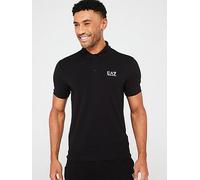 EA7 Emporio Armani Core Id Left Chest Logo Polo Shirt, Black, Size 2Xl, Men Black