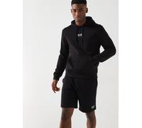 EA7 Emporio Armani Core ID Logo Overhead Hoodie, Black, Size M, Men Black
