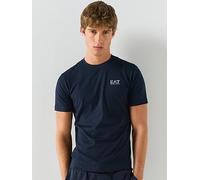 T-shirt with logo - male - Emporio Armani EA7 - T-Shirts - Blue - S - Tops S