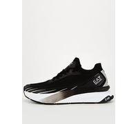 EA7 Emporio Armani Crusher Sonic Knit Trainer, Black/Silver, Size 8, Men Black/Silver