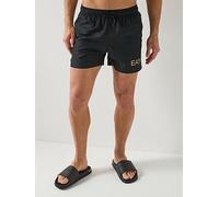EA7 Emporio Armani Extended Logo Swimshorts, Black, Size 2Xl, Men Black