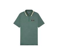 Ea7 Emporio Armani logo-patch zip-fastening polo shirt - Green XL