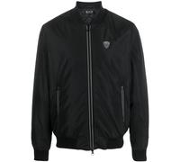 Ea7 Emporio Armani logo-patch zip-up bomber jacket - Black S-M-L