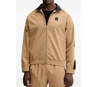 Ea7 Emporio Armani logo-patch zip-up jacket - Neutrals S