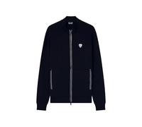 Ea7 Emporio Armani logo-patch zip-up sweatshirt - Blue L-XXL